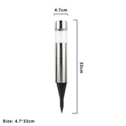 Solar Cylindrical Lawn Light – Waterproof Metal Outdoor LED Garden Lamp