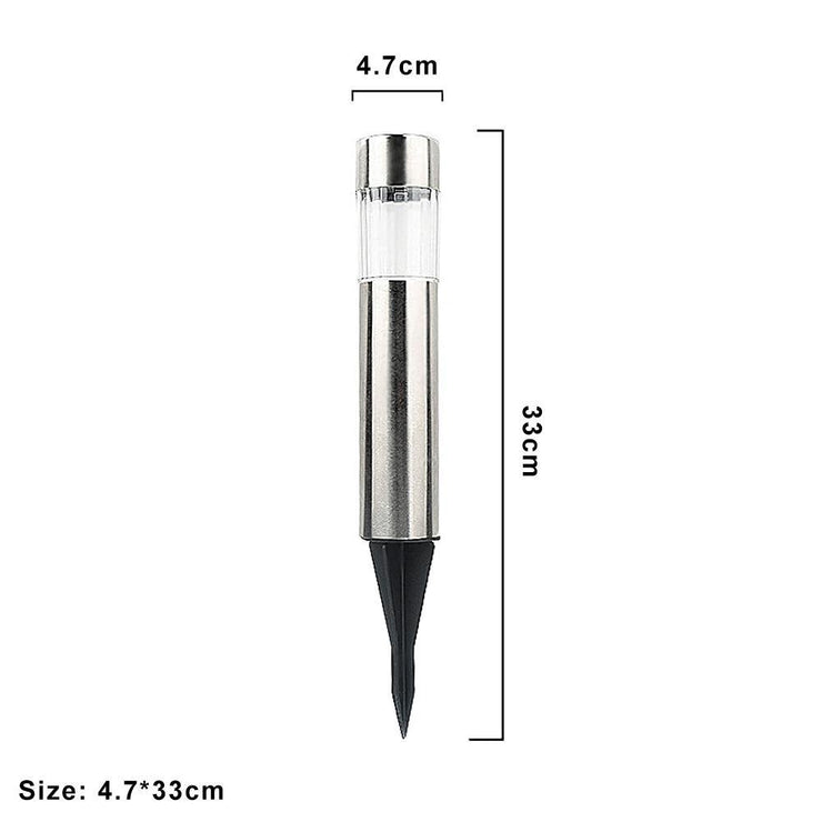 Solar Cylindrical Lawn Light – Waterproof Metal Outdoor LED Garden Lamp