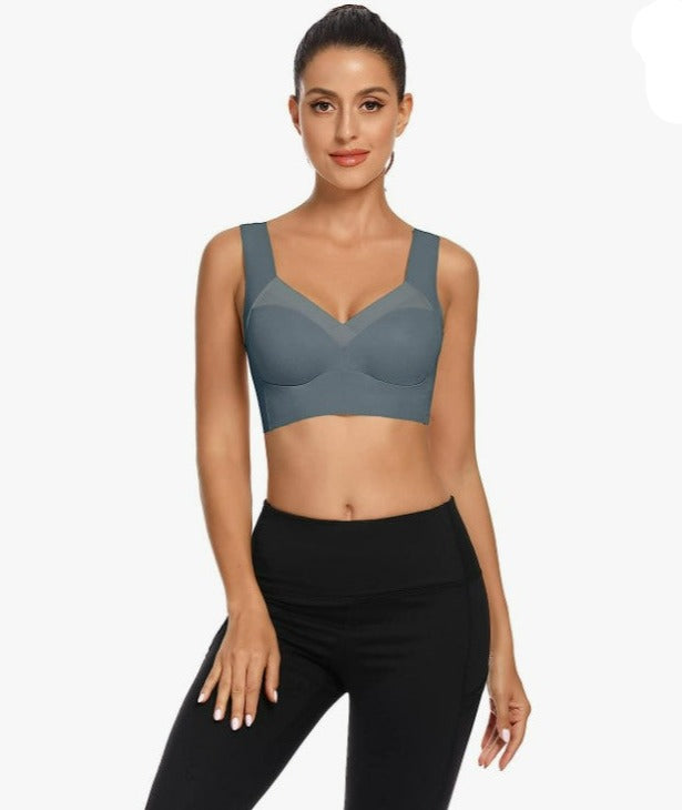 No Underwire Padded Push Up Soft Back Seamless Bra - Koyers