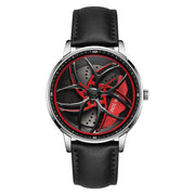 Wheel Series Rotating Men’s Quartz Watch – Stylish Waterproof Timepiece with Metal, Leather, or Steel Strap Options