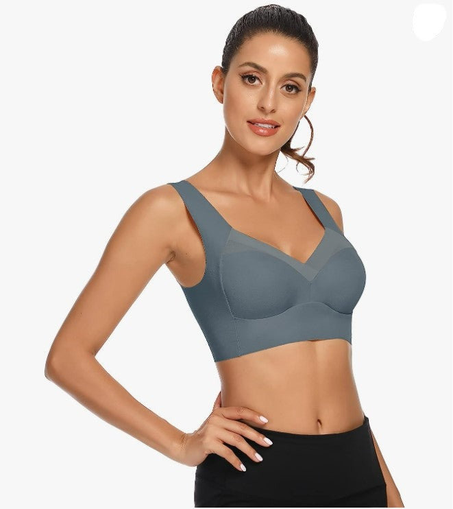 No Underwire Padded Push Up Soft Back Seamless Bra - Koyers