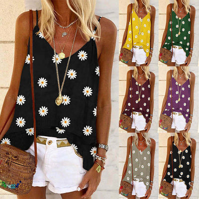 Dainty Daisy Print Boho Blouses - Koyers