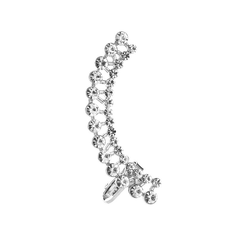 Fashion Star Flower Crystal Ear Clip Earrings - Koyers