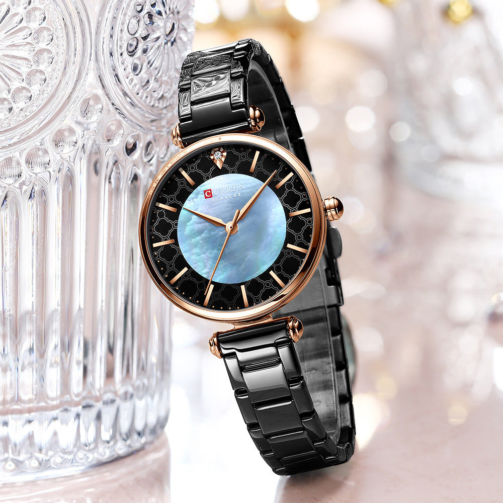 Simple Women’s Quartz Watch – Elegant Small Steel Casual Watch in Multiple Colors