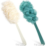 Long Handle Bath Shower Brush – Soft Mesh Back Scrubber for Gentle Exfoliation