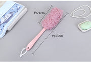 Long Handle Bath Shower Brush – Soft Mesh Back Scrubber for Gentle Exfoliation