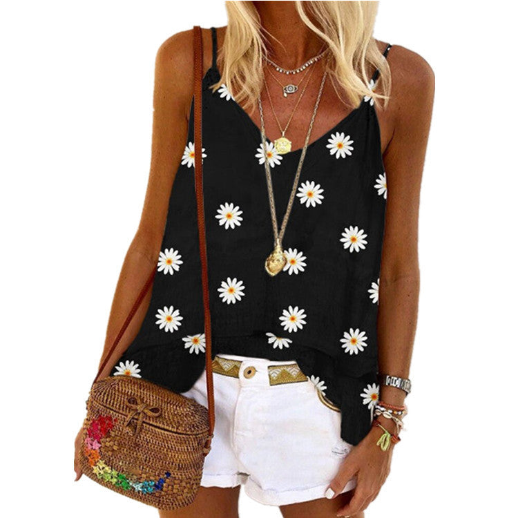 Dainty Daisy Print Boho Blouses - Koyers