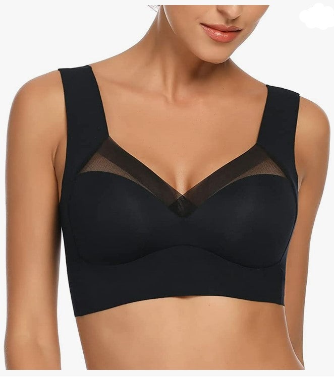 No Underwire Padded Push Up Soft Back Seamless Bra - Koyers