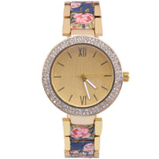 Fashion Printed Steel Women’s Watch – Elegant Diamond Accent Wristwatch