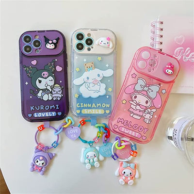 Sanrio Cute Cartoon Series Phone Case Built-in Mirror Collection - Koyers