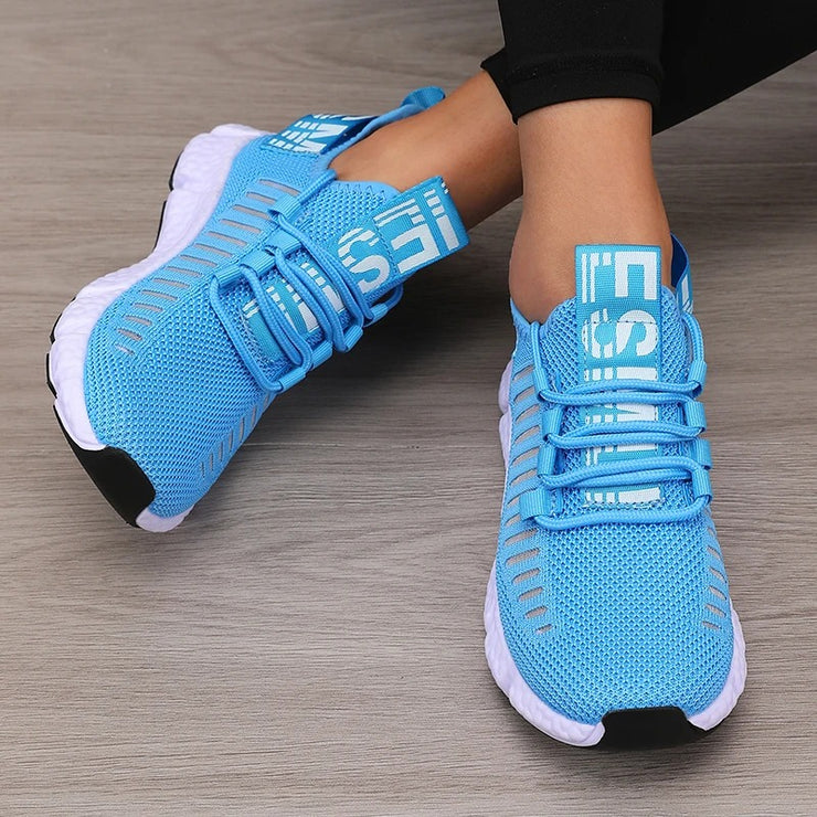 Dame pustende casual joggesko – lette sko med hullete mesh
