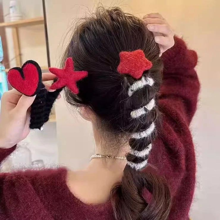 Sophisticated Coiled Hair Scrunchies Thick Hair Ponytails - Koyers