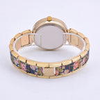 Fashion Printed Steel Women’s Watch – Elegant Diamond Accent Wristwatch