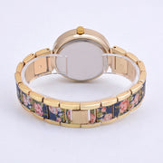Fashion Printed Steel Women’s Watch – Elegant Diamond Accent Wristwatch