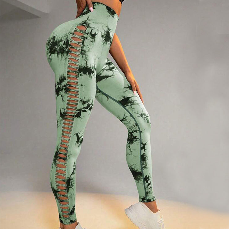 High Waist Tie Dye Yoga Pants
