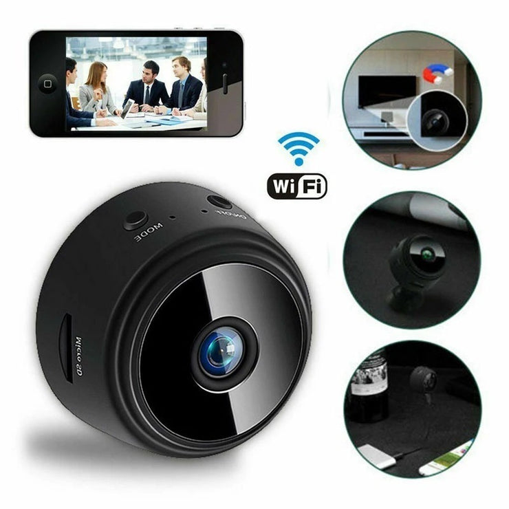 Magnetisk säkerhetskamera – 1080P HD smart infraröd nattvision | Trådlös mini hemkamera