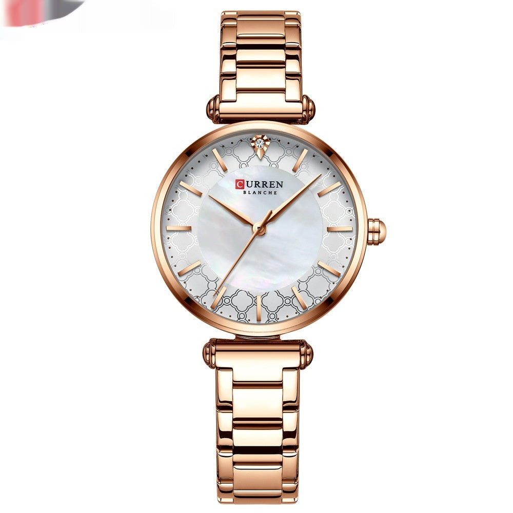Simple Women’s Quartz Watch – Elegant Small Steel Casual Watch in Multiple Colors