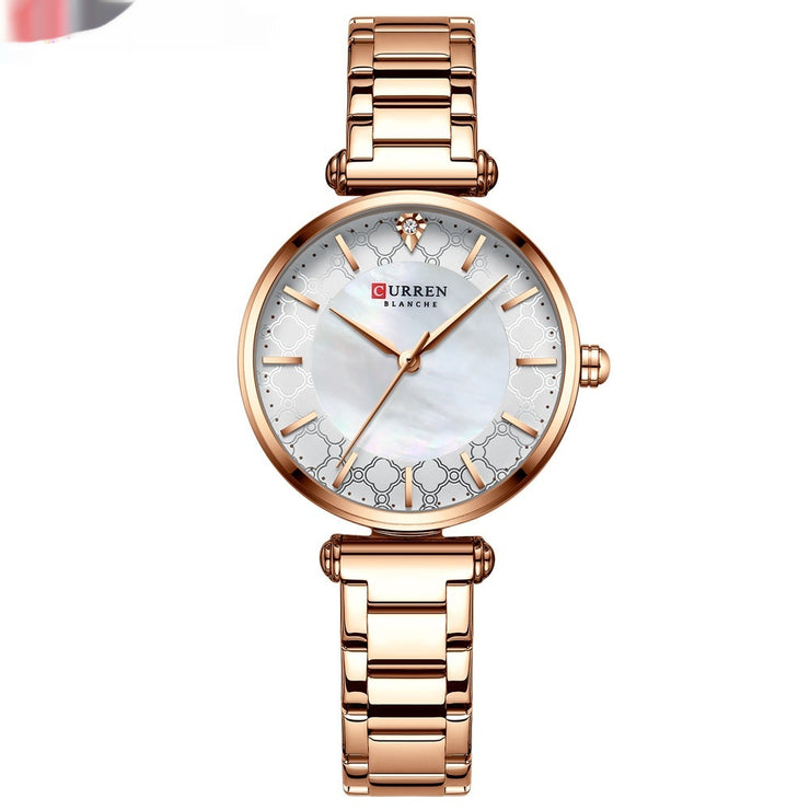 Simple Women’s Quartz Watch – Elegant Small Steel Casual Watch in Multiple Colors