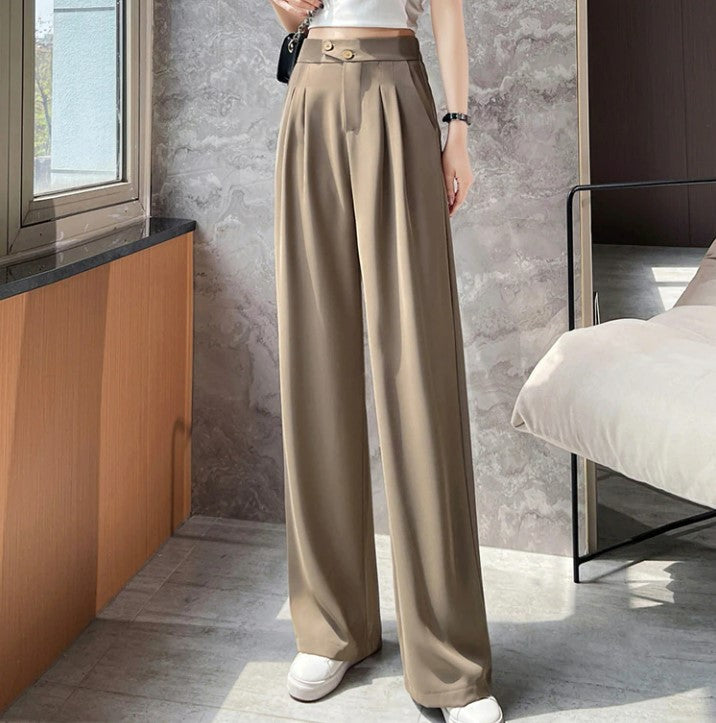 Casual High-Waisted Full Length Loose Pants - Koyers
