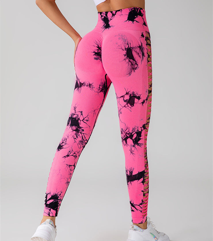 High Waist Tie Dye Yoga Pants