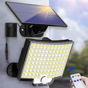 106LED Solar Wall Lamp – Outdoor Waterproof Security Light with Remote Control