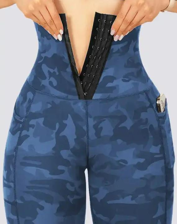 Tummy Control & Body Shaping Corset Leggings With Pocket - Koyers