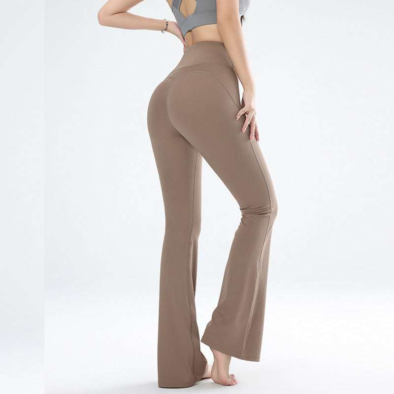 High Waisted Tummy Control Flare Leggings