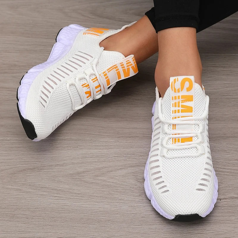 Women’s Breathable Casual Sneakers – Lightweight Hollow Mesh  Shoes