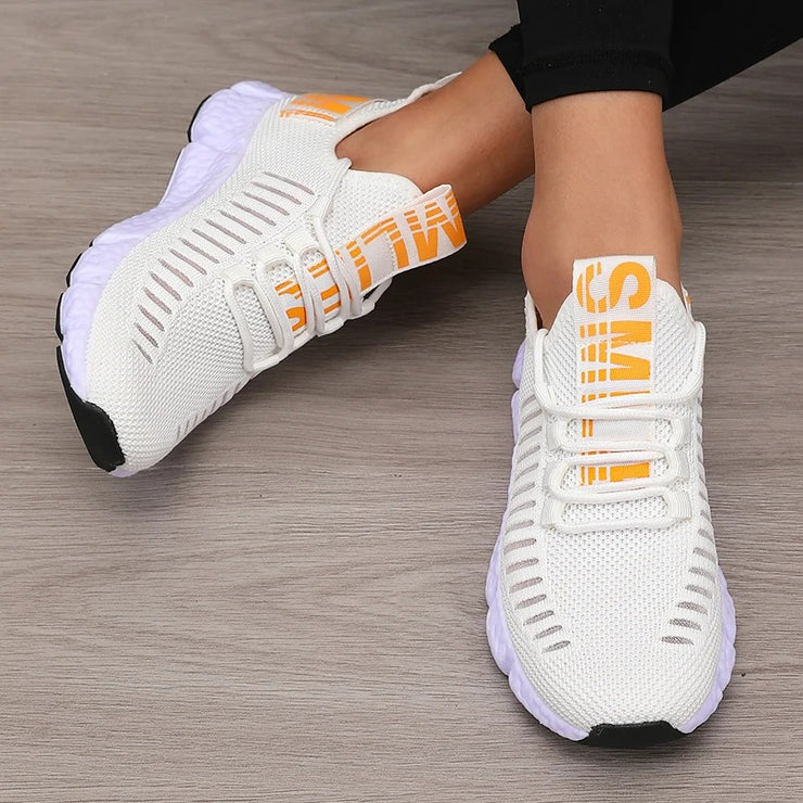 Dame pustende casual joggesko – lette sko med hullete mesh