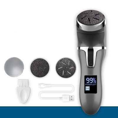 Rechargeable Electric Foot Scrubber – LCD Callus Remover with Vacuum & Waterproof Design