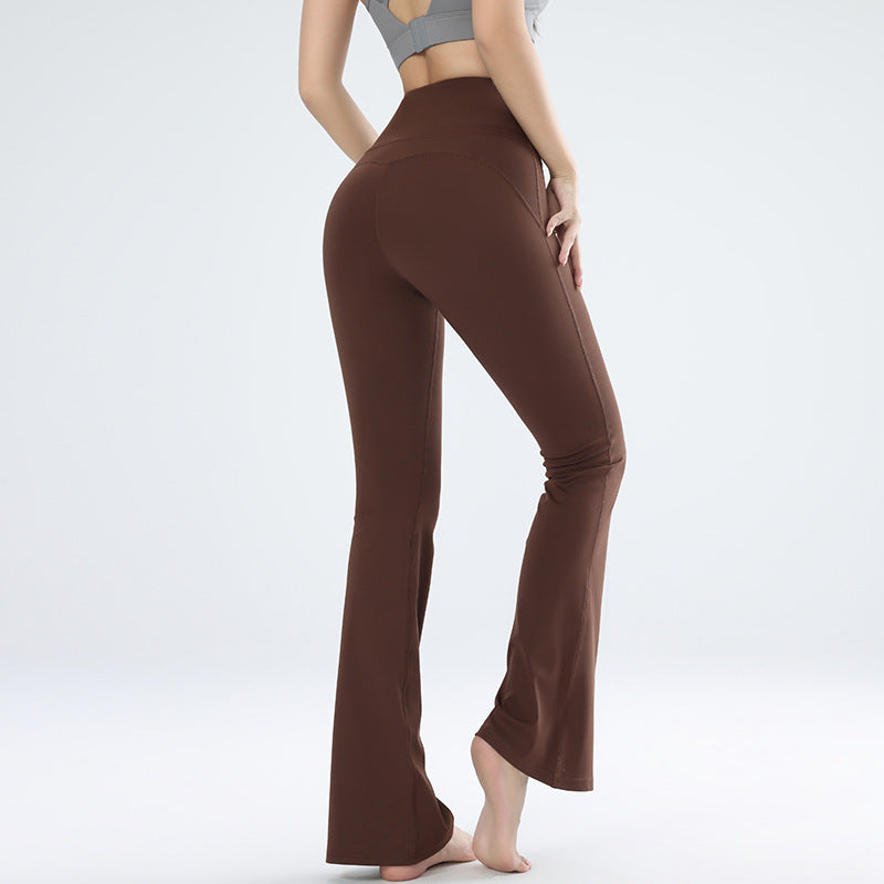 High Waisted Tummy Control Flare Leggings