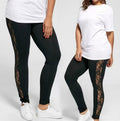 Full Length Soft Mesh Hollow Out Lace Leggings - Koyers