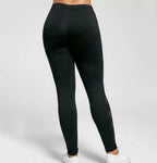 Full Length Soft Mesh Hollow Out Lace Leggings - Koyers