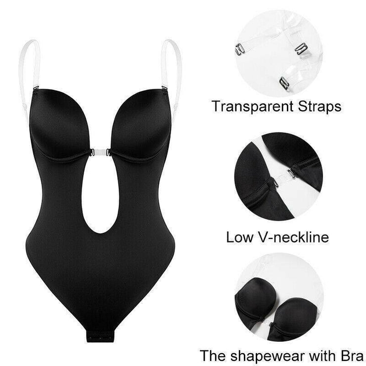 Invisible Backless Body Shaper U Plunge Seamless Bra - Koyers