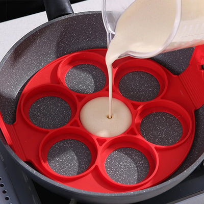 Non Stick Pancake Molds Ring Fried Egg Mold Reusable Silicone Maker - Koyers