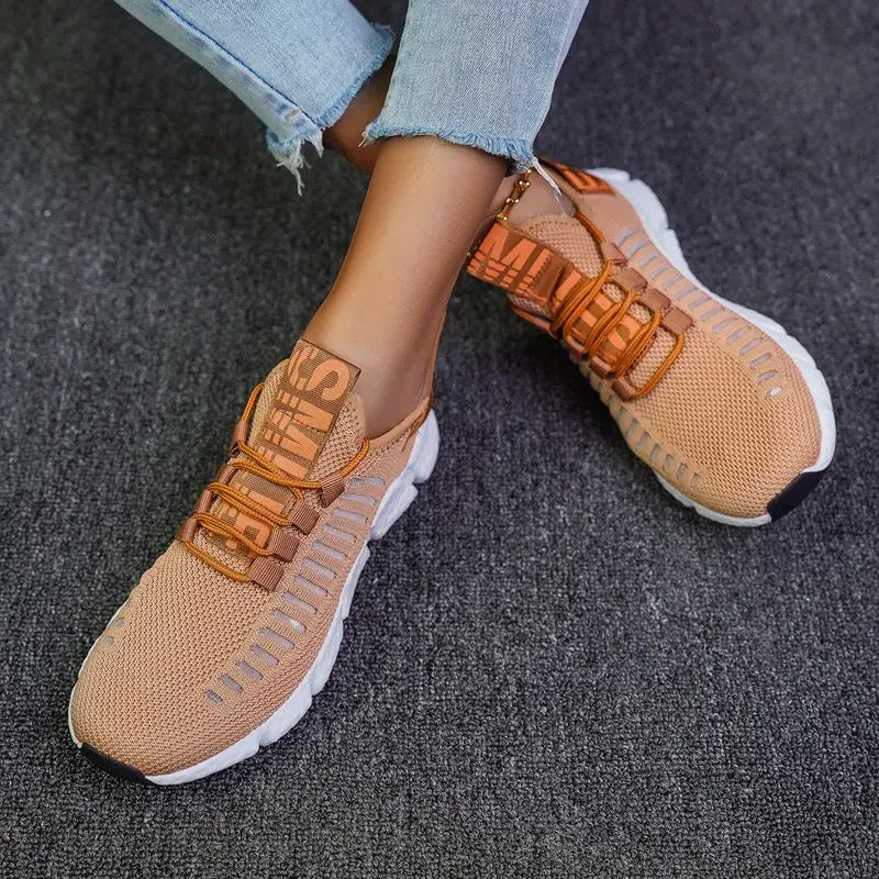 Women’s Breathable Casual Sneakers – Lightweight Hollow Mesh  Shoes