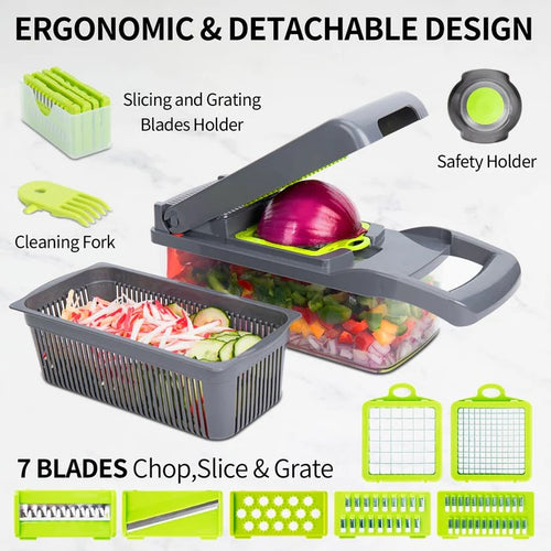 10 in 1 Multifunctional Cutter, Shredder & Slicer - Koyers