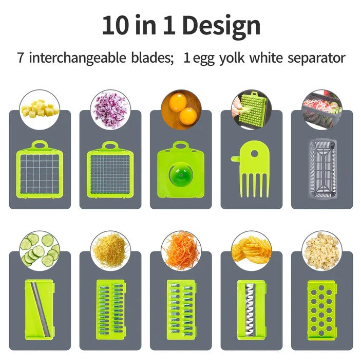 10 in 1 Multifunctional Cutter, Shredder & Slicer - Koyers