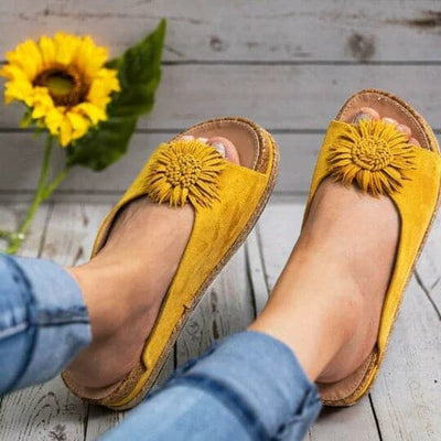 Orthopedic Beautiful Flower Slip-on Sandals - Koyers