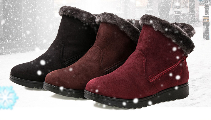 Winter Fashion Ankle Zipper Boots - Koyers