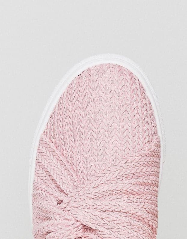 Women Knitted Twist Slip On Loafers - Koyers