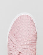 Women Knitted Twist Slip On Loafers - Koyers