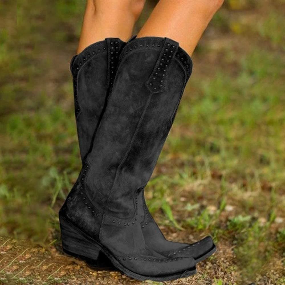 Cowgirl Medium Heel Retro Boots - Koyers
