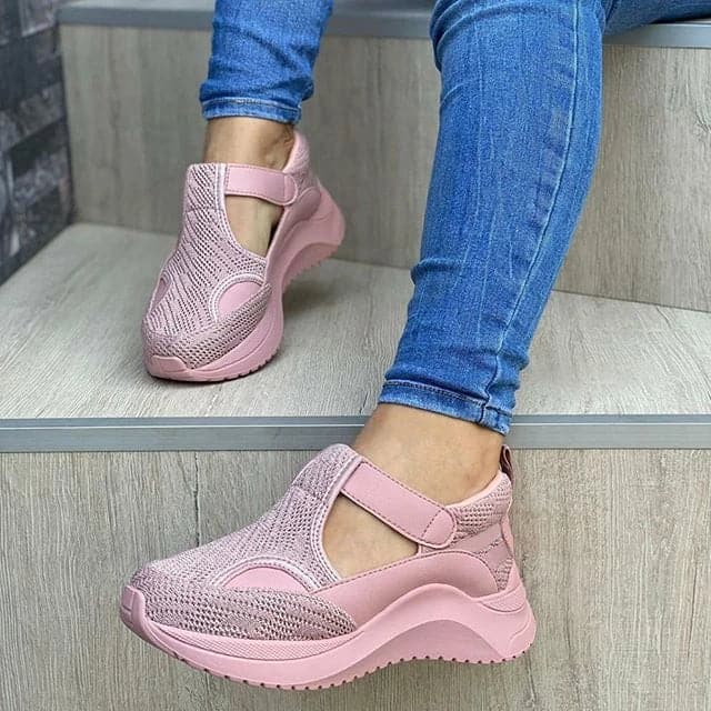 Comfy Mesh Flyknit Velcro Casual Sneakers - Koyers