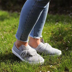 Women Knitted Twist Slip On Loafers - Koyers