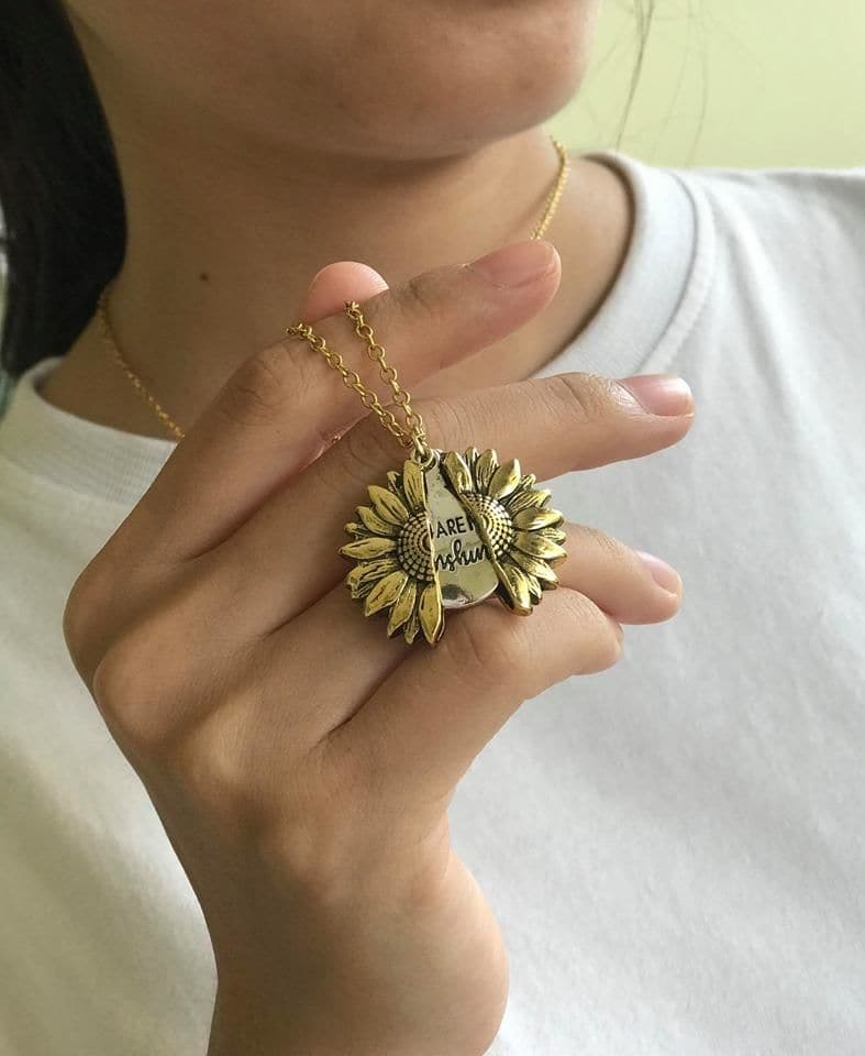 "You Are My Sunshine" Sunflower Necklace - Koyers