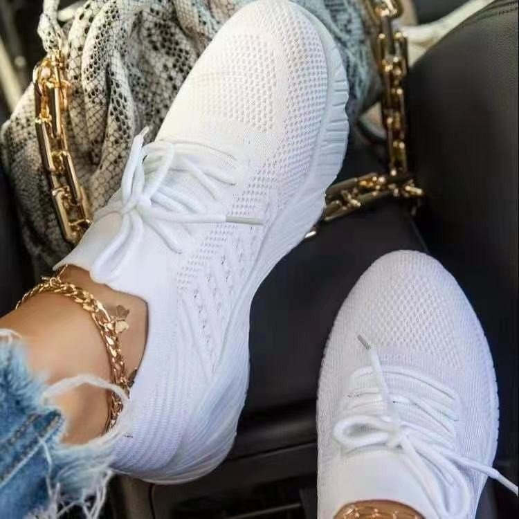 Mesh Breathable Fashion Lace-up Sneakers - Koyers