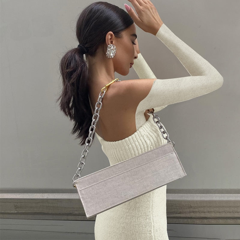 Elegant Knitted Bodycon Tassel Maxi Dress - Koyers