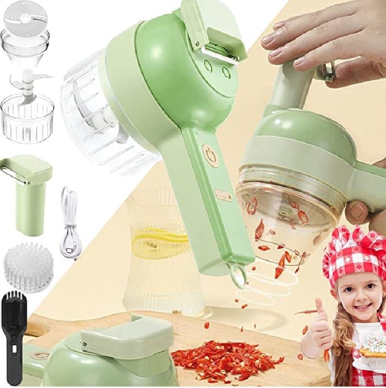 4-in-1 Electric Vegetable Cutter Set - Koyers