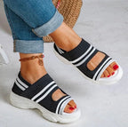Comfortable Woven Peep-toe Sandals - Koyers